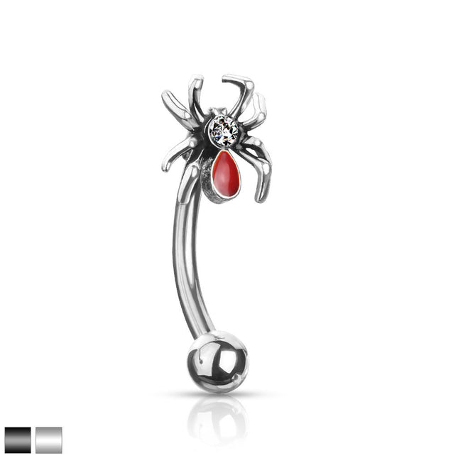 Curved Barbell Red Spider
