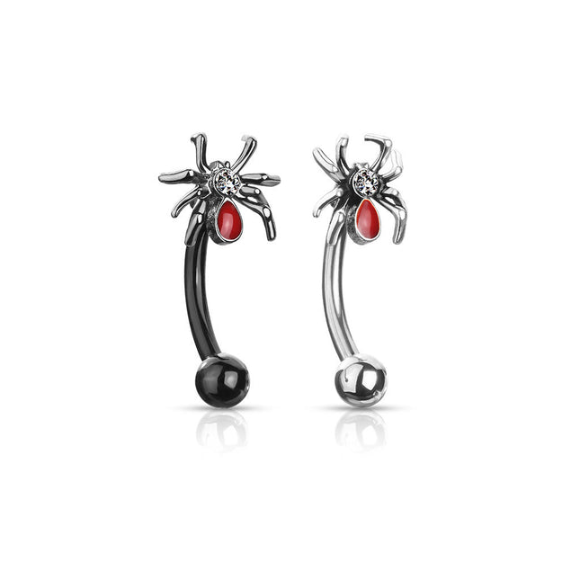 Curved Barbell Red Spider