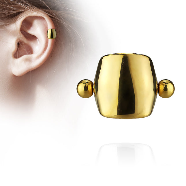 Simple Shield Helix, Ear Cartilage Cuff Barbell