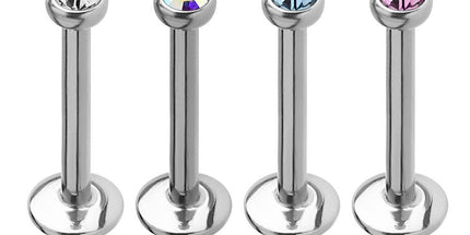 Internally Threaded Jewelled Labrets