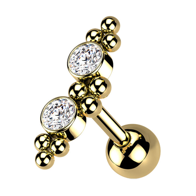 Steel Multi Bead Jewelled Cluster 04