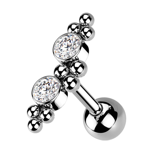 Steel Multi Bead Jewelled Cluster 04