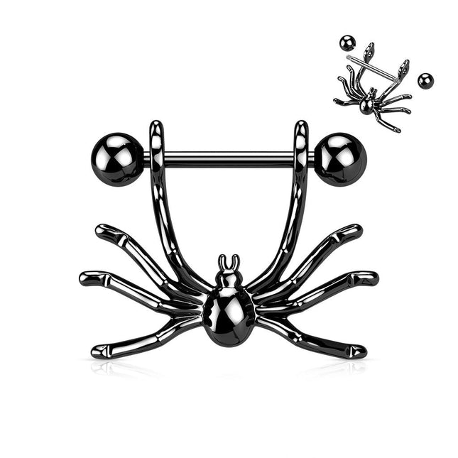 Nipple Shield Ring Hanging Spider