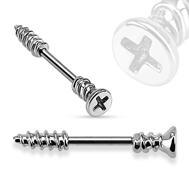 Nipple Barbell Screw Shaped