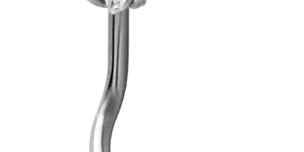 Steel Basicline Crystal Star Setting Nose Stud