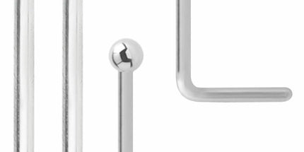 Jewellers Plain Nose Studs Flat and Ball Sterling Silver