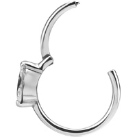 Surgical Steel Jewelled Angled Marquise Hinged Conch Ring