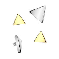 Flat Triangle Top Internally Threaded Attachment Gold