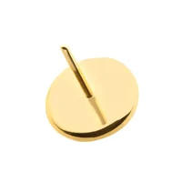 24Kt Gold PVD Titanium Threadless with Flat Disc Top