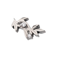 Titanium Threadless Prong Set Gem Vine Top