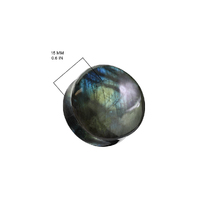 Labradorite Natural Stone Double Flared Plug - 5mm