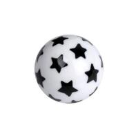 Acrylic Stars Ball - Black on White : 1.6mm (14ga) x 6mm x Black/White