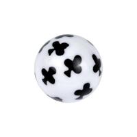 Acrylic Playing Card Ball - Clubs : 1.6mm (14ga) x 5mm