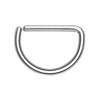 Surgical Steel Annealed D-Ring : 1.2mm (16ga) x 8mm