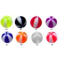 Beachballs : 1.6mm (14ga) x 5mm x Red