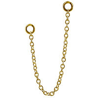 Bright Gold Hanging Chains for Hinged Segment Rings : 3cm