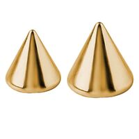 Bright Gold Micro Cone : 1.2mm (16ga) x 4mm x 4mm