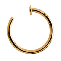 Bright Gold Open Nose Ring : 0.8mm (20ga) x 7mm