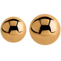 Bright Gold Threaded Ball : 1.2mm (16ga) x 3mm