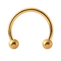 Bright Gold Micro Circular Barbell : 1.2mm (16ga) x 6mm