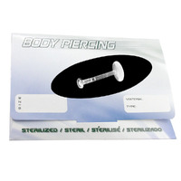 Pre-Sterilized Bioplast™ Labret Retainer : 1.2mm (16ga) x 8mm x Clear