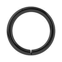 Black Steel Continuous Rings : 0.8mm (20ga) x 6mm