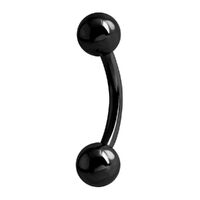 Black Steel Banana : 1.6mm (14ga) x 6mm x 4mm Balls