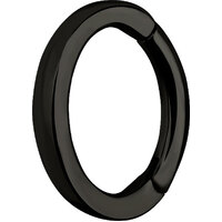 Black Steel Oval Hinged Rook Ring : 1.2mm (16ga) x 7mm