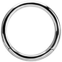 Chromium Finish Nickel Free Surgical Steel Hinged Segment Ring : 1.0mm (18ga) x 5mm