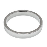 Surgical Steel Flat Body Cock Ring : 6mm x 35mm x 28g