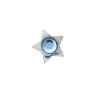 Titanium Highline® Jewelled Star for Internally Threaded Jewellery : 5mm x Light Blue