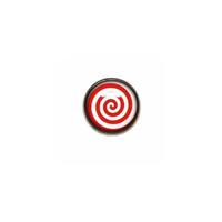 Titanium Highline® Red/White Spiral Ikon Disc for Dermal Anchors : 1.6mm (14ga) x 5mm x Red/White