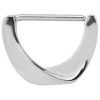 Steel Twisted Shield Nipple Clicker : 1.6mm (14ga) x 14mm