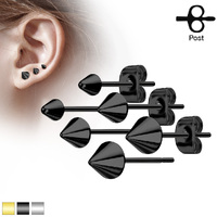 Pair of Cone Spike Stainless Steel Earring Studs