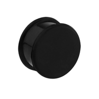 Silicone Flared Plug : 6mm x Black