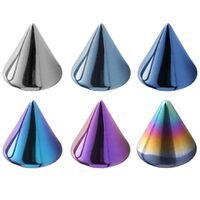 Titanium Micro Cones : 1.2mm (16ga) x 3mm x 3mm x Light Blue