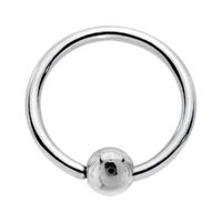 Annealed Surgical Stainless Steel Fixed Ball Closure Rings : 0.8mm (20ga) x 7mm