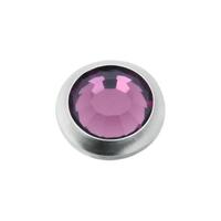 Titanium Highline® Micro Jewelled Disc for SKA : 3mm x Amethyst