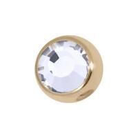 Titanium Zirconline® Jewelled Clip-in Ball : 4mm x Clear Crystal