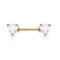 Jewelled Heart Nipple Bar