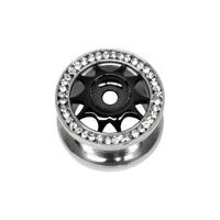 Steel Basicline® Jewelled Black Wheel Tunnel : 18mm