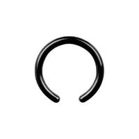 Titanium Blackline® Closure Ring : 1.2mm (16ga) x 6mm