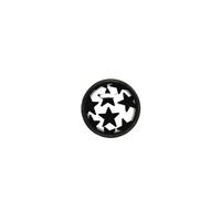 Titanium Blackline® Ikon Discs - Black Stars on White : 4mm