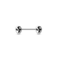 Alien face 316l surgical steel nipple bar