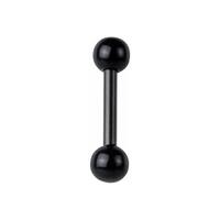 Bioplast® Black Micro Barbell : 1.2mm (16ga) x 6mm x 3mm Balls