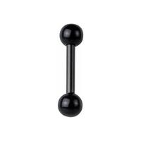 Bioplast® Black Micro Barbell : 1.2mm (16ga) x 8mm x 3mm Balls