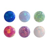 Synthetic Opal Threaded Ball : 1.2mm (16ga) x 3mm x Dark Blue