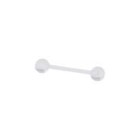 PTFE Clear Balls Barbell : 1.6mm (14ga) x 12mm x 5mm Balls x Clear