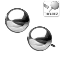 Threadless Titanium Ball Attachment : 3mm