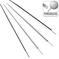 Threadless Titanium Tapered Insertion Pin : 20ga